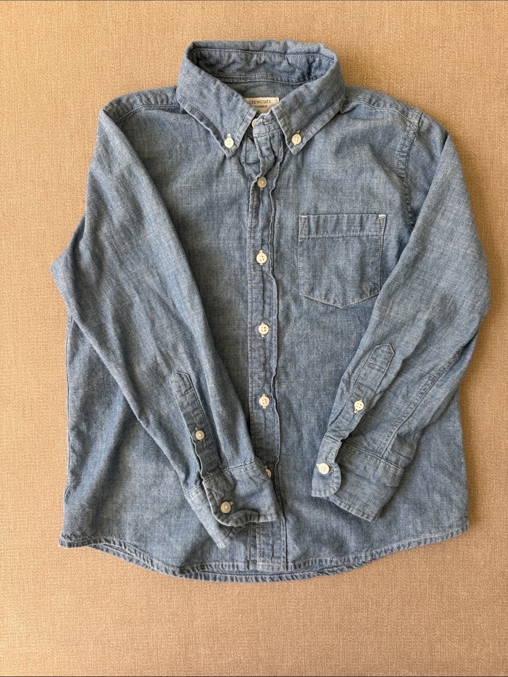 Crewcuts Light Blue Denim Button-Down Shirt
